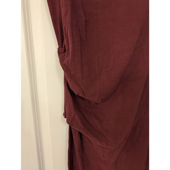Standard James Perse Ruched Midi Dress women's 3 brown Cap sleeve bodycon‎ - Picture 3 of 8